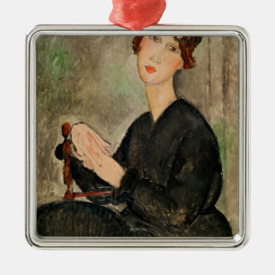 Porträt von Dedie Hayden, 1918 Ornament Aus Metall