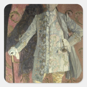 Porträt von Dmitry Smirnow Quadratischer Aufkleber