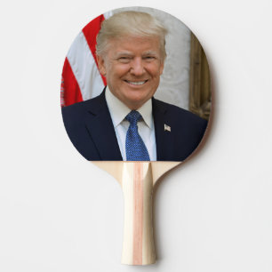 Porträt von Donald Trump als Präsident des Weißen  Tischtennis Schläger