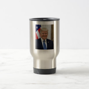 Porträt von Donald Trump als Präsident Reisebecher