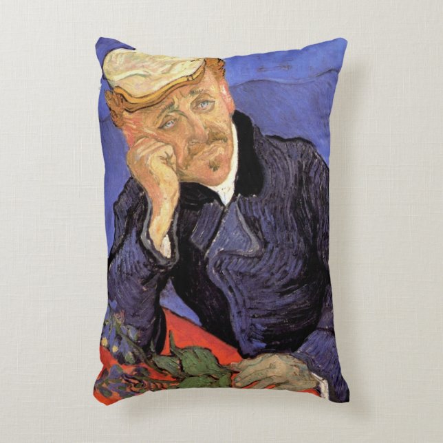Porträt von Dr. Gachet von Vincent van Gogh Dekokissen (Vorderseite(Vertikal))