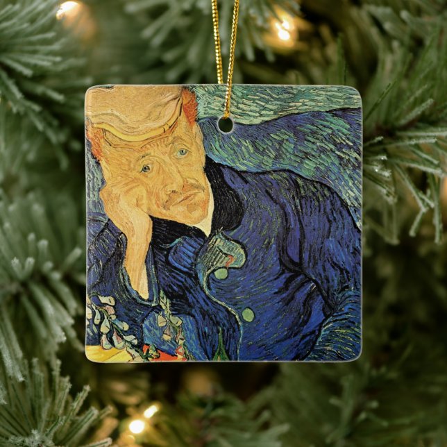 Porträt von Dr. Gachet von Vincent van Gogh Keramikornament (Baum)