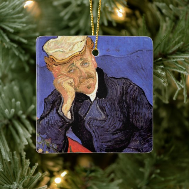 Porträt von Dr. Gachet von Vincent van Gogh Keramikornament (Baum)