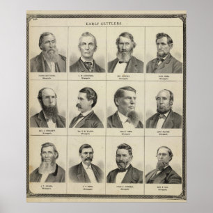 Porträt von Early Settler Bottineau, Minnesota Poster