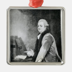 Porträt von Edward Gibbon Silbernes Ornament