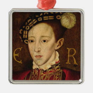 Porträt von Edward VI Ornament Aus Metall