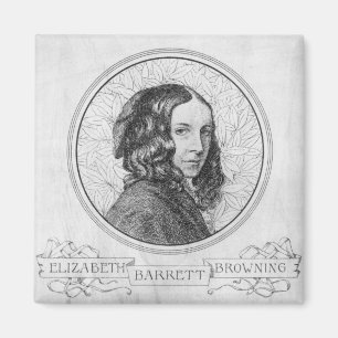Porträt von Elizabeth Barrett Browning Magnet