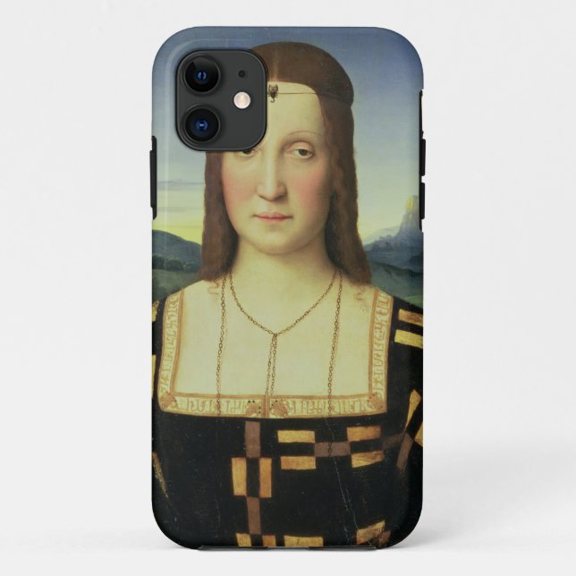 Porträt von Elizabeth Gonzaga, c.1504 (Öl auf Case-Mate iPhone Hülle (Rückseite)