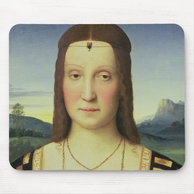 Porträt von Elizabeth Gonzaga, c.1504 (Öl auf Mousepad (Vorne)