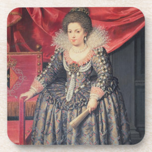 Porträt von Elizabeth von (1602-44) Tochter Untersetzer