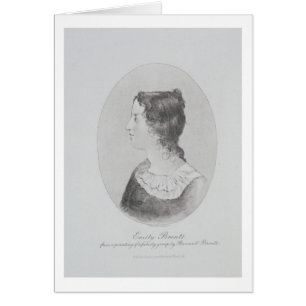 Porträt von Emily Bronte (1818-48) graviert durch
