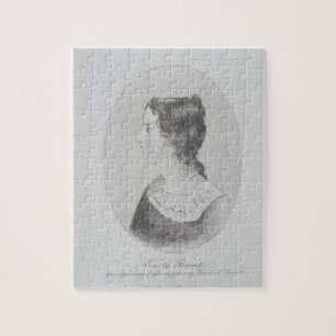 Porträt von Emily Bronte (1818-48) graviert durch Puzzle