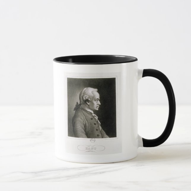 Porträt von Emmanuel Kant, deutscher Philosoph Tasse (Rechts)