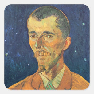 Porträt von Eugene Boch von Vincent van Gogh Quadratischer Aufkleber