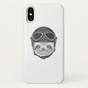 Porträt von Faultier Vintage-Helm Case-Mate iPhone Hülle