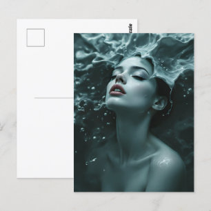 Porträt von Fine Art Fashion Postkarte
