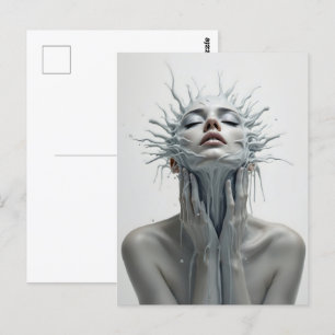 Porträt von Fine Art Fashion Postkarte