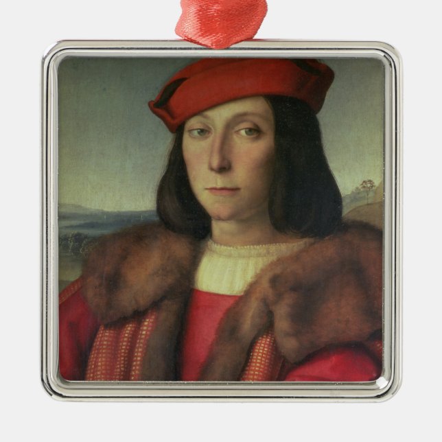 Porträt von Francesco della Rovere, Herzog von Ornament Aus Metall (Vorne)