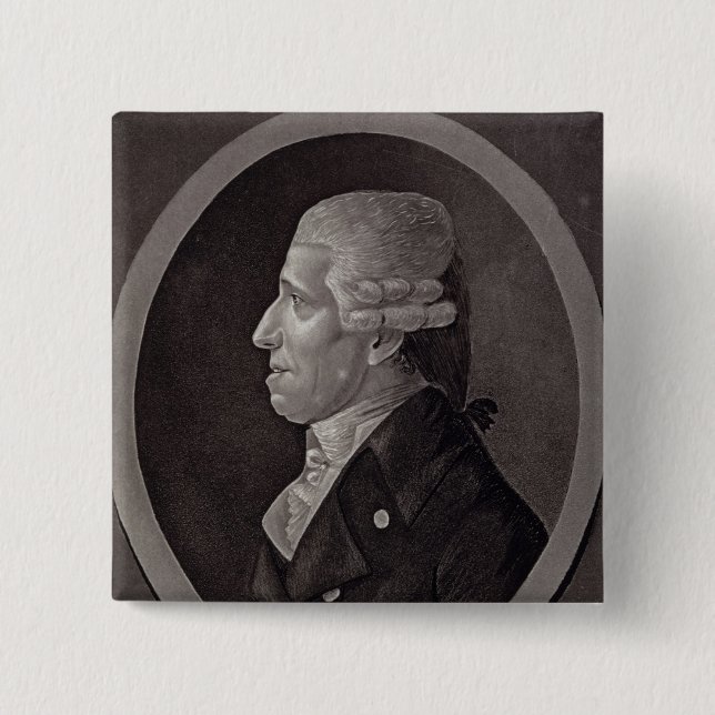 Porträt von Franz Joseph Haydn Button (Vorderseite)