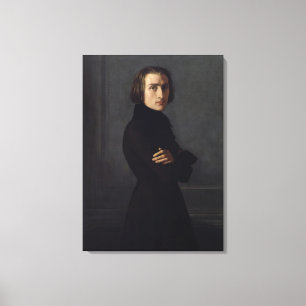 Porträt von Franz Liszt 1839 Leinwanddruck