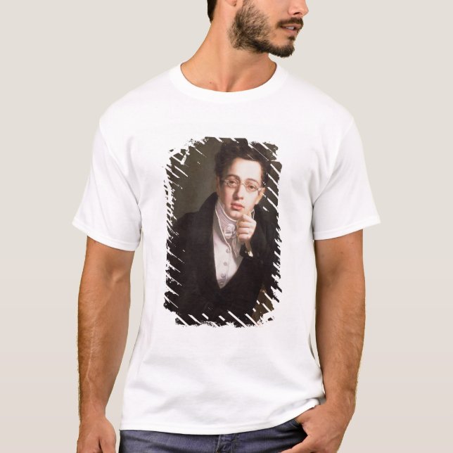 Porträt von Franz Schubert, österreichischer T-Shirt (Vorderseite)