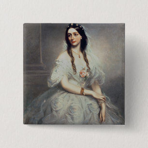 Porträt von Frau C.W.Stoughton (d.1907), Drei-Qua Button