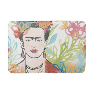Porträt von Frida Kahlo Badematte