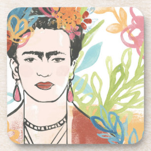 Porträt von Frida Kahlo Getränkeuntersetzer