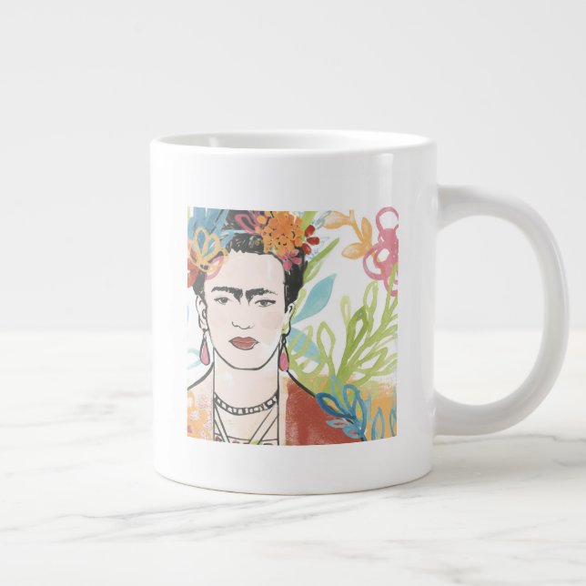 Porträt von Frida Kahlo Jumbo-Tasse (Rechts)