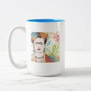 Porträt von Frida Kahlo Zweifarbige Tasse