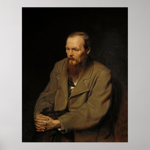 Porträt von Fyodor Dostoyevsky durch Vasily Perov Poster