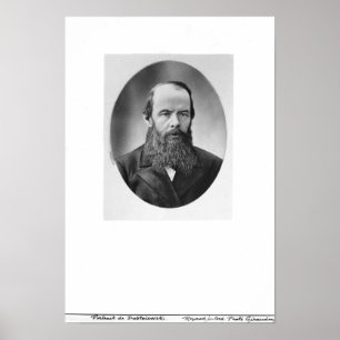 Porträt von Fyodor Mikhailovich Dostoyevsky Poster