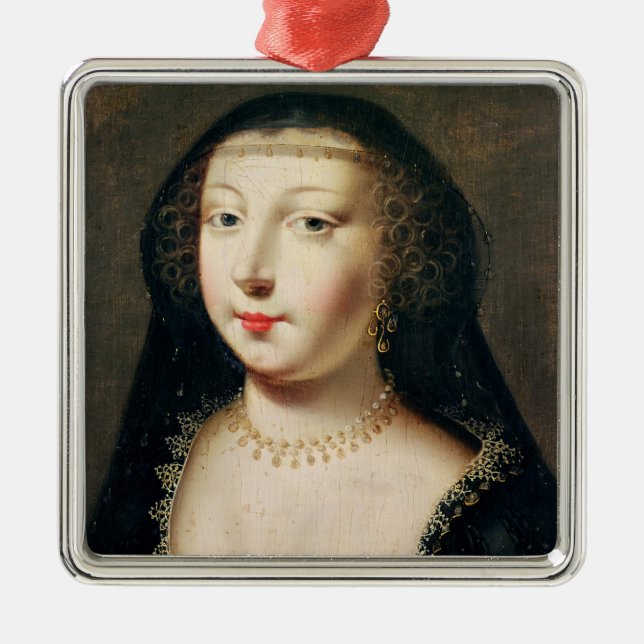 Porträt von Gabrielle d'Estrees Silbernes Ornament (Vorne)
