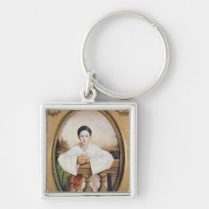 Porträt von Gaspard Deburau als Pierrot, c.1815 Schlüsselanhänger