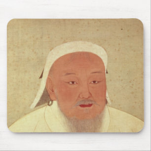 Porträt von Genghis Khan, Mongole Khan Mousepad