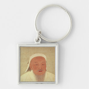 Porträt von Genghis Khan, Mongole Khan Schlüsselanhänger