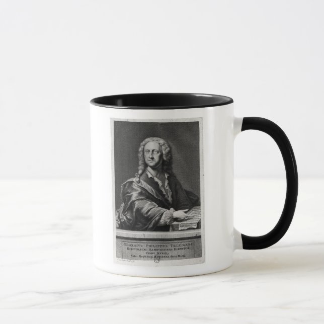 Porträt von Georg Philipp Telemann Tasse (Rechts)