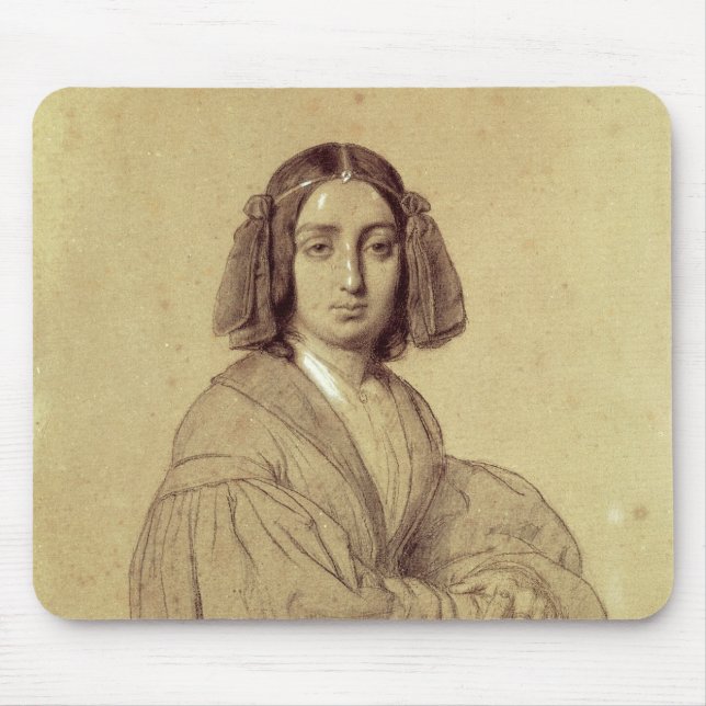Porträt von George Sand 1837 Mousepad (Vorne)