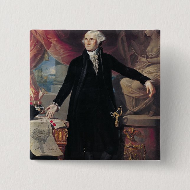 Porträt von George Washington, 1796 Button (Vorderseite)