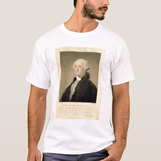 Porträt von George Washington, graviert von T-Shirt (Vorderseite)
