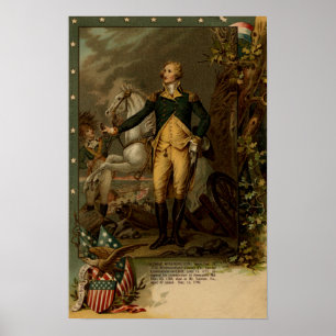 Porträt von George Washington Poster