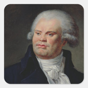 Porträt von Georges Danton Quadratischer Aufkleber