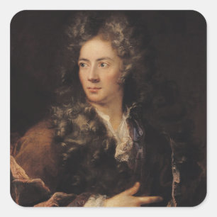 Porträt von Gerard Audran Quadratischer Aufkleber