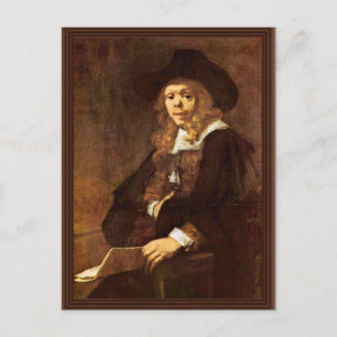 Porträt von Gerard De Lairesse von Rembrand Postkarte
