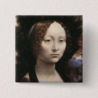 Porträt von Ginevra de Benci Button