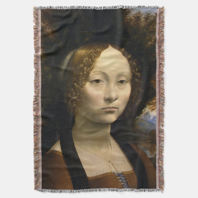 Porträt von Ginevra de Benci durch Leonardo da Decke (Vorderseite Vertikal)