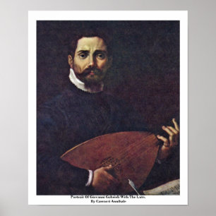 Porträt von Giovanni Gabrieli mit dem Poster