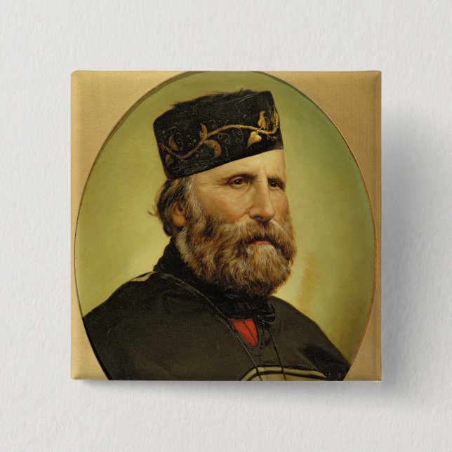 Porträt von Giuseppe Garibaldi Button (Vorderseite)