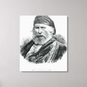 Porträt von Giuseppe Garibaldi Leinwanddruck