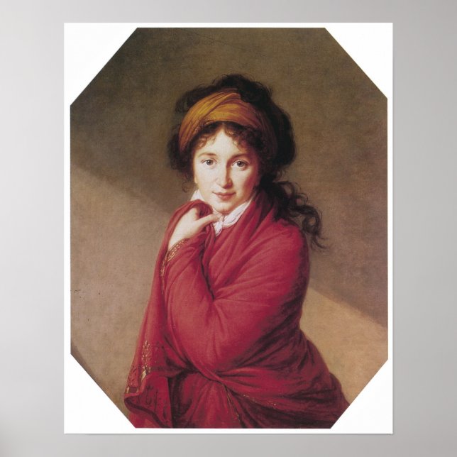 Porträt von Golovin, Vigee-Lebrun Poster (Vorne)